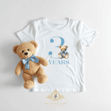 Custom Personalized Kids T-shirt Birthday Milestones The Vintage Teddy™