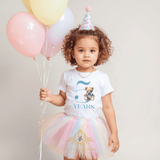 Custom Personalized Kids T-shirt Birthday Milestones The Vintage Teddy™