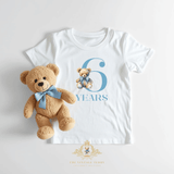 Custom Personalized Kids T-shirt Birthday Milestones The Vintage Teddy™