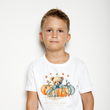 Kids Custom Graphic Tees The Vintage Teddy™ Fall Leaves & Pumpkins