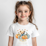 Kids Custom Graphic Tees The Vintage Teddy™ Fall Leaves & Pumpkins