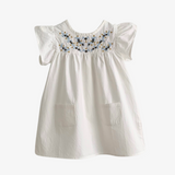 Girls Embroidered Top Baby Doll Shirt Dress