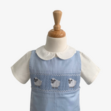 Boys Smocked Sheep Embroidery Shirt & Romper Set