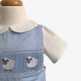 Boys Smocked Sheep Embroidery Shirt & Romper Set