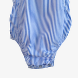 Boys Romper Overalls Striped Blue & White