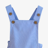 Boys Romper Overalls Striped Blue & White