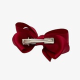 Girls Grosgrain Ribbon Clip-On Hair Bows Set of 2 Vibrant 3" Small