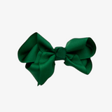 Girls Grosgrain Ribbon Clip-On Hair Bows Set of 2 Vibrant 3" Small
