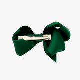 Girls Grosgrain Ribbon Clip-On Hair Bows Set of 2 Vibrant 3" Small