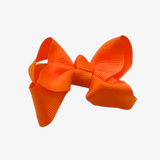 Girls Grosgrain Ribbon Clip-On Hair Bows Set of 2 Vibrant 3" Small