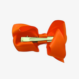 Girls Grosgrain Ribbon Clip-On Hair Bows Set of 2 Vibrant 3" Small
