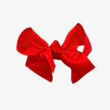 Girls Grosgrain Ribbon Clip-On Hair Bows Set of 2 Vibrant 3" Small