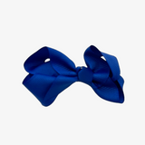 Girls Grosgrain Ribbon Clip-On Hair Bows Set of 2 Vibrant 3" Small