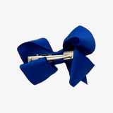 Girls Grosgrain Ribbon Clip-On Hair Bows Set of 2 Vibrant 3" Small