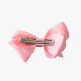 Girls Grosgrain Ribbon Clip-On Hair Bows Set of 2 Pastels 3" Small