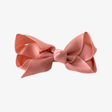 Girls Grosgrain Ribbon Clip-On Hair Bows Set of 2 Pastels 3" Small