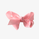 Girls Grosgrain Ribbon Clip-On Hair Bows Set of 2 Pastels 3" Small