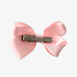 Girls Grosgrain Ribbon Clip-On Hair Bows Set of 2 Pastels 3" Small