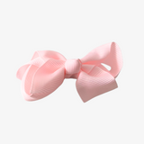 Girls Grosgrain Ribbon Clip-On Hair Bows Set of 2 Pastels 3" Small