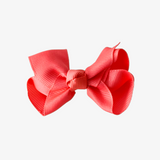 Girls Grosgrain Ribbon Clip-On Hair Bows Set of 2 Vibrant 3" Small