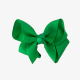Girls Grosgrain Ribbon Clip-On Hair Bows Set of 2 Vibrant 3" Small