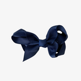 Girls Grosgrain Ribbon Clip-On Hair Bows Set of 2 Vibrant 3" Small