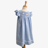 Girls Smocked Sheep Embroidery Dress