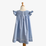 Girls Smocked Sheep Embroidery Dress