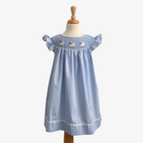 Girls Smocked Sheep Embroidery Dress