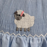 Girls Smocked Sheep Embroidery Dress