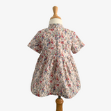 Girls Smocked Floral Mandarin Dress